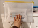 齐心（COMIX）10只A4文件袋透明拉链袋办公资料袋小学生科目分类试卷票据收纳拉边袋网格塑料中高考文具袋EA1054 实拍图