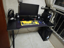 初学者  电脑桌台式家用电竞桌椅套装办公桌简约书桌游戏桌书房写字桌子 子夜黑120*60-电竞纹路 实拍图