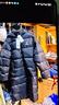 准者（RIGORER）长款羽绒服男2025春季新款连帽保暖防风加厚运动户外休闲情侣外套 纯正黑 XS (160) 实拍图