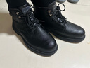 海澜之家HLA马丁靴男士休闲鞋秋冬工装鞋子男HAAGZM4AB70567 黑色加绒45 实拍图