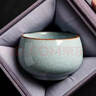 品喻（PINYU）汝窑冰花主人杯单杯开片个人专用茶杯陶瓷品茗杯功夫茶具冰裂纹绿 实拍图