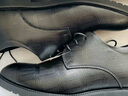卡帝乐鳄鱼（CARTELO）软牛皮男士皮鞋商务内增高男鞋正装加绒皮鞋男KJ02 黑色加棉款 42 实拍图