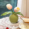 京东鲜花郁金香仿真花假花花瓶陶瓷餐桌高级感逼真花艺卧室玄关装饰摆件 实拍图
