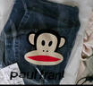 大嘴猴（paul frank）牛仔裤男士秋冬季裤子男美式复古潮牌休闲裤男裤修身长裤 蓝色 36 实拍图