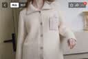 嫚熙（EMXEE）秋冬牛油果半边绒月子服加绒产妇哺乳孕妇睡衣家居服幸运鹅 紫色L 实拍图