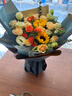 艾斯维娜鲜花速递向日葵混搭花束生日礼物全国同城配送 向日葵香槟韩式花束 实拍图