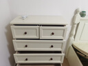 歪脖树 实木斗柜卧室斗柜现代简约斗橱客厅抽屉式收纳柜子储物斗柜 加长款-五斗象牙白丨圆木把 实拍图