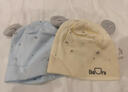 爱宝适婴儿帽子纯棉四季款0-6个月新生儿胎帽宝宝囟门帽2件装 蓝+黄S264 实拍图