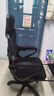 朗域轩品人体工学电竞椅人工力学座椅久坐护腰宿舍游戏电脑椅子可躺写字椅 【升级四向腰托】骁骑黑丨乳胶-3级气杆-脚踏 120-155度(含) 联动扶手 四向腰托 实拍图