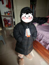 保姆鹅  【风墙】儿童羽绒服宝宝中长款护脸加厚外套保暖童装[NG2664] 炭黑 120 实拍图