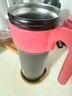 富光巨无霸保温杯水杯大容量吸管咖啡杯316L不锈钢冰霸杯保冷礼物杯 芭比粉银【防尘塞+茶仓】 1000ml 实拍图