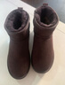 ZHR雪地靴女加绒保暖靴子女真牛皮防水短靴女圆头棉鞋女 咖啡色 37 实拍图