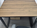 馨美凯电脑桌台式家用简易书桌办公桌简约现代工作台租房卧室学习写字桌 【单桌1.6cm厚桌面】黑架+深胡桃 长100cm*宽70cm*高74cm 实拍图