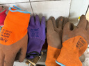 星宇防冻手套300#冬季劳保耐磨防滑毛圈拉绒加厚保暖耐低温工业工地工作木工建筑冷库防护手套 10双 咖啡色 300# 加厚保暖款【店长推荐】 L 实拍图