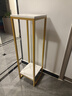藏秀阁 铁艺花架客厅盆景装饰架绿萝架落地多层简约置物架 白石纹板材+金色架子 长30*宽30*高100CM 实拍图