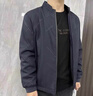 罗蒙（ROMON）外套男时尚夹克男士行政商务休闲立领棒球服上衣男深兰XL 实拍图
