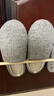 内泊（NEIBO）乳胶棉拖鞋男冬季天大码女士室内家居防滑防臭橡胶软底羊毛鲸灰48 实拍图