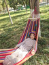 原始人吊床户外成人加厚荡秋千防侧翻摇床庭院掉床宿舍室内儿童网床 双人加厚木棍款+绑绳+登山扣 实拍图