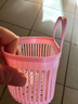 可爱壁挂式收纳篮多功能厨房浴室小挂篮免打孔挂墙首饰盒小号 粉色大嘴挂壁收纳盒 实拍图