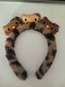 猫耳朵毛绒发箍豹纹KT猫酱发箍女洗脸化妆头箍卡通发饰 虎纹三只小猫/ 实拍图