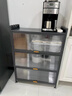 七序厨房置物架落地多层防尘收纳柜家用微波炉烤箱储物柜碗柜餐边柜 【特厚】二门三层长50宽32高80 实拍图