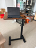 床边桌电脑桌家用办公书桌可移动桌子升降桌沙发桌折叠桌 胡桃色【旗舰升降折叠翻转款】 实拍图