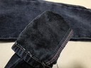 真维斯（JEANSWEST）牛仔裤女长裤加厚加绒裤女高腰冬季显瘦修身小脚裤子女蓝灰色27 实拍图