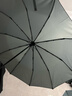天堂 全自动雨伞三折 10骨加固一键开收易甩干简约晴雨伞 冷山绿 实拍图