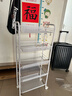 溢彩年华厨房置物架落地货架储物架免工具移动书架浴室收纳架1058白色五层 实拍图