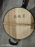 阎铁匠章丘炒锅铁锅 炒菜锅无涂层家用不易粘锅圆底轻便炒勺锻打已开锅 34cm黑锅镜面木把带耳4-6人D 34cm 圆底炒锅 实拍图