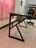 甄严选电脑桌台式电竞桌椅套装组合桌子办公家用桌学习桌书房书桌写字桌 【黑架+黑碳纤纹面】单桌120*70 实拍图