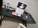 甄严选电脑桌台式电竞桌椅套装组合桌子办公家用桌学习桌书房书桌写字桌 【黑架+黑碳纤纹面】单桌160*70 实拍图