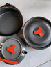 北岳户外锅具露营炊具烧水茶壶煎锅便携野外锅具野营吊锅套锅用品套装 铝合金三件套(3-4人煎煮壶组合) 实拍图