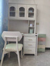 实木书桌书架一体折叠转角电脑桌奶油风写字台学习桌带书柜办公桌 奶油白1.2米书桌-不含椅子【可旋转桌面+不分左右】 送货上楼包安装 实拍图