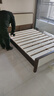思梦寝新中式黑胡桃木1.5实木床现代简约大床1.8米双人主卧床1.2m单人床 实木单床 1500mm*2000mm  框架结构（加厚加宽燕尾床板） 实拍图