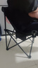 户外折叠椅 月亮椅 便携钓鱼椅 慵懒慢节奏休闲躺椅 露营蛋卷桌椅 黑色【椅面logo随机】 实拍图
