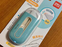 得力(deli)迷你陶瓷美工刀 自动锁定 圆角安全刀头 快递开箱刀 创意便携裁纸刀 蓝色TD262 实拍图