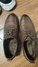 意尔康男鞋商务正装鞋时尚系带皮鞋德比婚鞋棉冬季 53449W 棕色加绒 40 实拍图