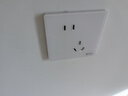 公牛（BULL）开关插座G57蝶翼超薄10A斜五孔大面板插座G57Z223A暮雪白暗装 实拍图