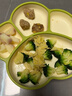 COOKSS 宝宝餐盘硅胶婴儿学吃饭分格儿童餐具辅食碗餐盘带吸盘 双拼绿 实拍图