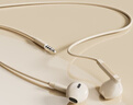 联想（Lenovo）有线耳机 HIFI音质高解析音频带麦降噪直播k歌唱歌音乐运动半入耳式游戏耳机3.5mm礼物 YF01米色 实拍图