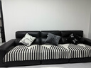 钟爱一生沙发垫四季通用防滑皮沙发座垫高级感沙发罩盖布巾北欧风 雪尼尔 经典风-黑色 90cm*280cm 大四人位 实拍图