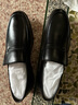 意尔康皮鞋秋季商务休闲套脚皮鞋舒适牛皮中老年爸爸鞋 97689W 黑色 43 实拍图