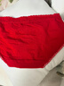 浪莎（LangSha）本命年内裤女纯棉属马年结婚中腰三角裤4条装全棉裆骐骥红女内裤 实拍图