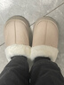 2025棉拖鞋情侣居家厚底防滑毛绒包头ins保暖网红外穿冬天韩版 米白色 38-39 【建议拍大一码】 实拍图