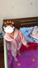 噜噜牛女童睡衣儿童珊瑚绒睡衣宝宝小孩子秋冬中小童保暖家居服套装 虾粉色-67221 100 (6码 建议身高95-105) 实拍图