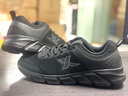 特步男鞋跑步鞋新款冬季厚底旅游透气轻便皮网面休闲运动鞋慢跑鞋子男 黑色-(网面) 41 实拍图
