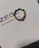 ZEGL彩虹多巴胺戒指女小众设计彩色串珠2024开学新款女神节爱心食指戒 意趣彩珠戒指 实拍图