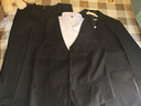 法蒙泽西服套装男士三件套商务职业正装小西装男结婚新郎上班修身外套男 黑色西服+西裤+马甲+衬衫+大礼包 XL 【110-125斤】 实拍图