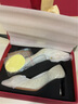 达芙妮简约百搭尖头高跟鞋女法式单鞋高级不累脚新娘鞋婚鞋 银色 37 实拍图